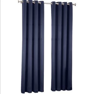 Dark blue blackout curtains